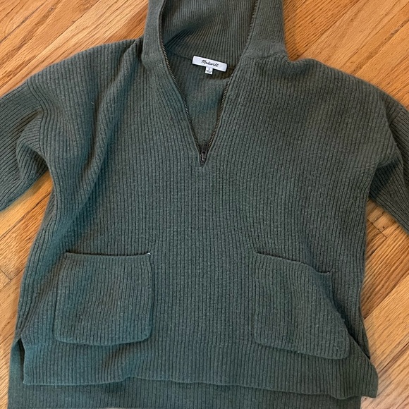 Madewell Glenbrook Half Zip Pullover Sweater in Heather Palm Size Small - Picture 6 of 6